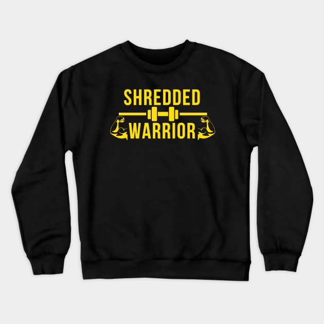 shredded warrior - yellow Crewneck Sweatshirt by ramith-concept